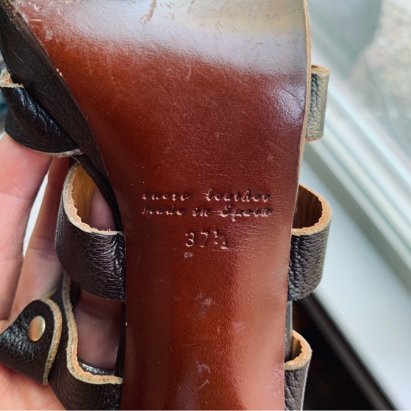 Chie Mihara Woven Suave Leather Slingback Sandals Open Toe Heels | Size 37.5 - Picture 14 of 14